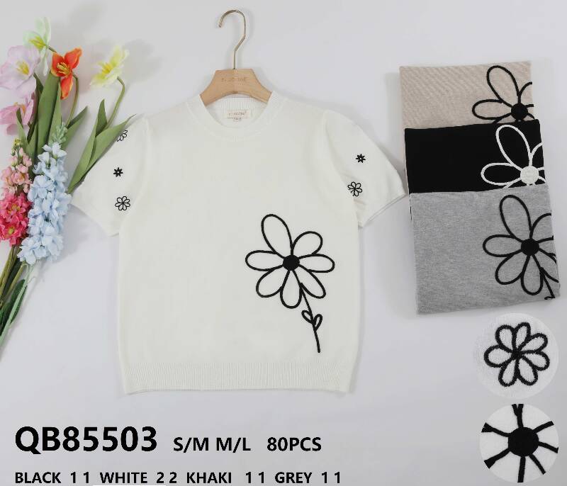 Bluzka damska (Francja produkt) Roz S/M-M/L, Mix Kolor .Paczka 10 szt.